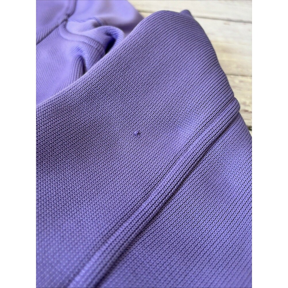 SPYDER Core Ribbed Sweater Jacket Full Zip Up Violet Purple Women’s Large Cotton - Picture 8 of 8